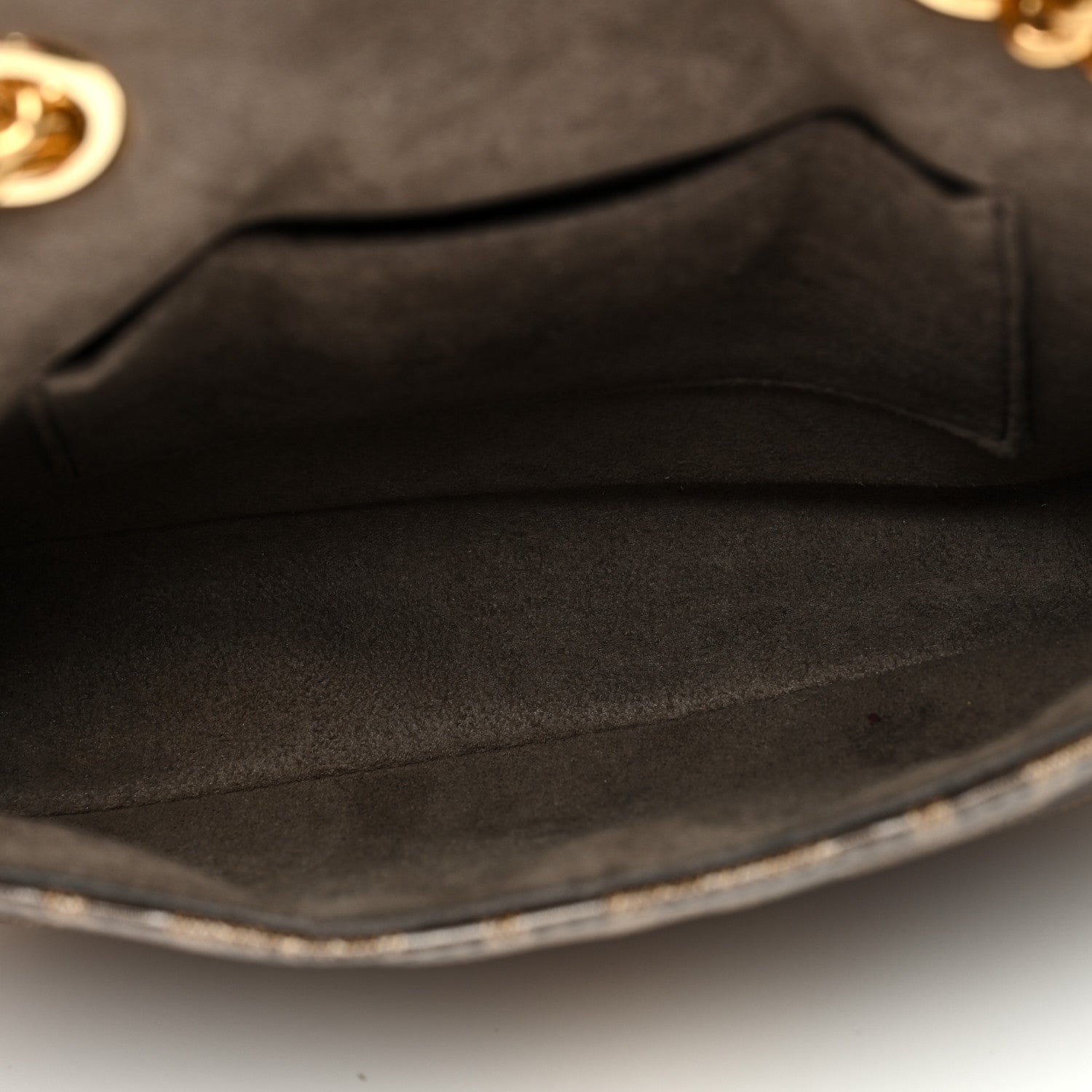 Fendi Glazed Fabric Vitello Century FF 1974 Stamp Patch Mini Double F Crossbody Bag Mogano Panna Black 5 of 11