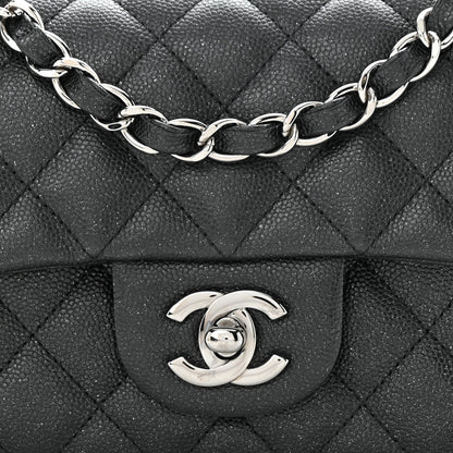 Chanel Iridescent Caviar Quilted Mini Rectangular Flap Black 8 of 12