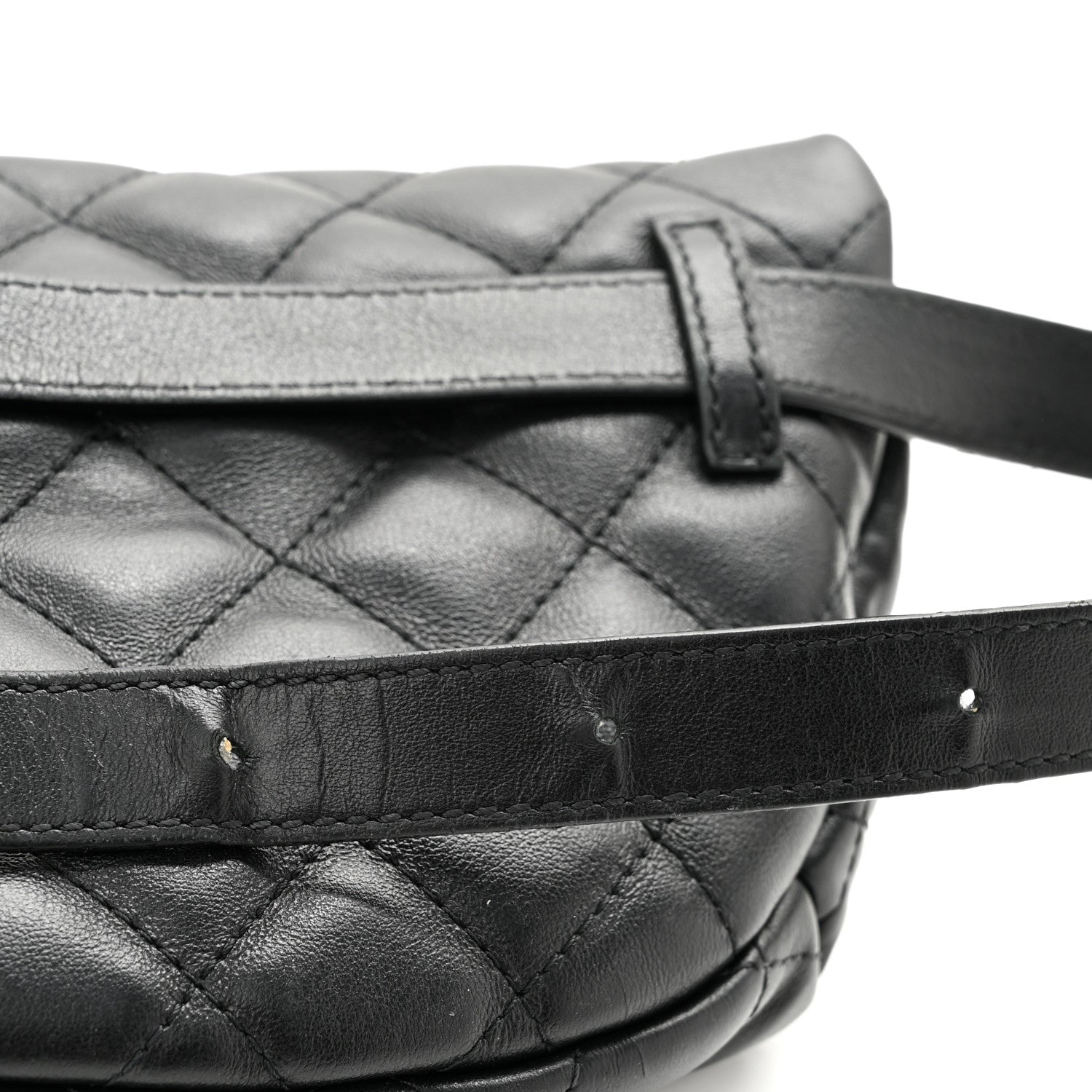 Chanel Calfskin Quilted Waist Belt Bag Black 12 of 13