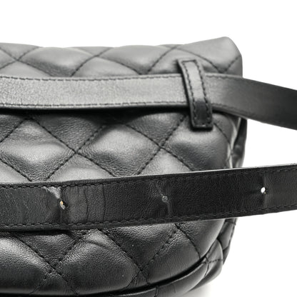 Chanel Calfskin Quilted Waist Belt Bag Black 12 of 13