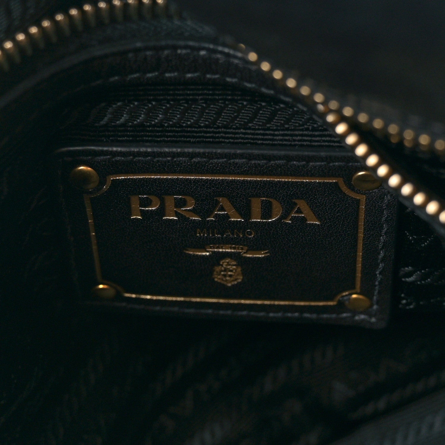 Prada Tessuto Nylon Soft Calfskin Shopping Satchel Black 6 of 11