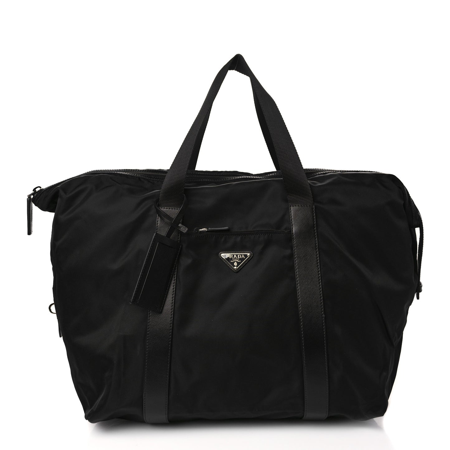 Tessuto Nylon Saffiano Carry On Travel Bag Black