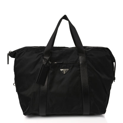 Prada Tessuto Nylon Saffiano Carry On Travel Bag Black 1 of 8