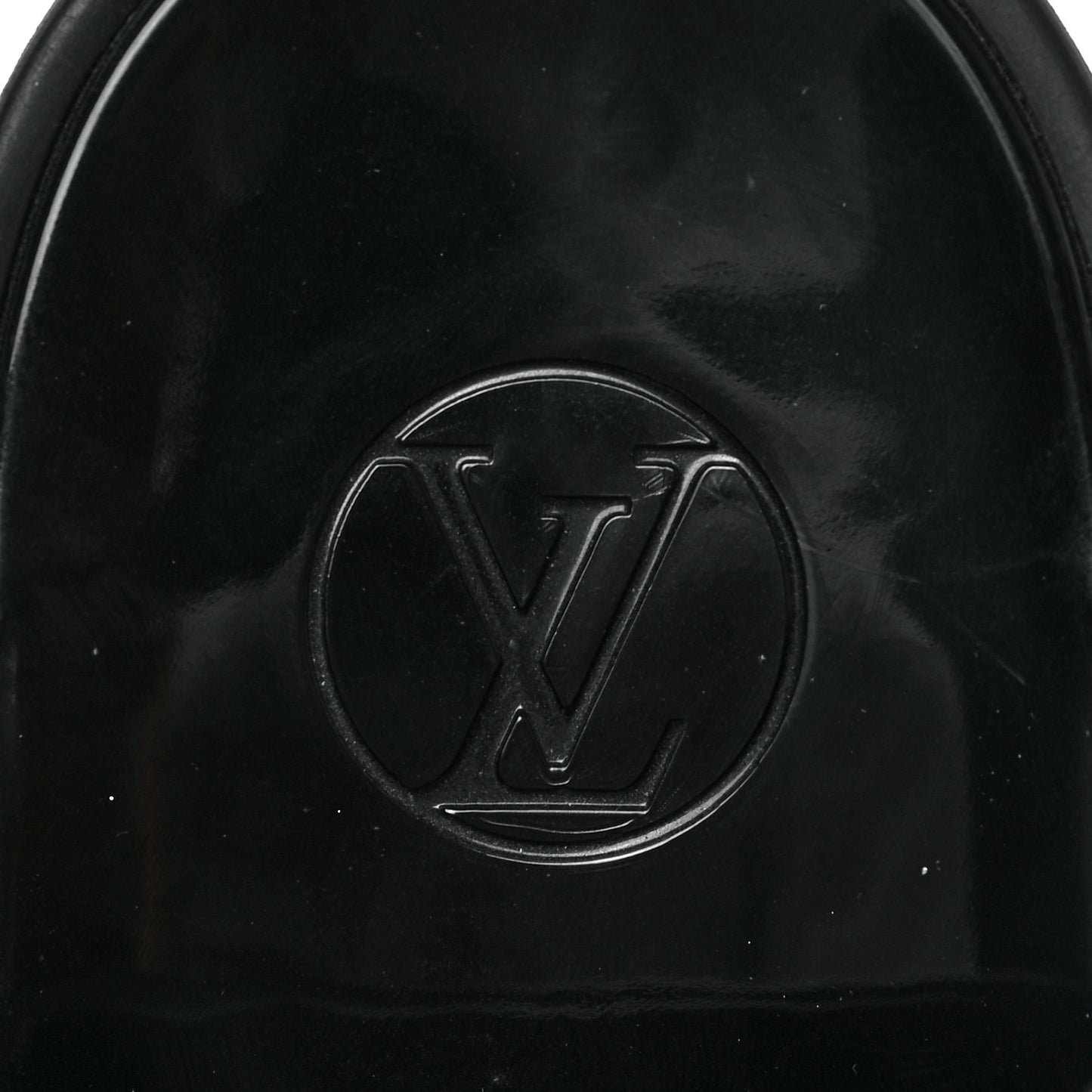 Monogram Sunbath Flat Mule Sandals 35 Black