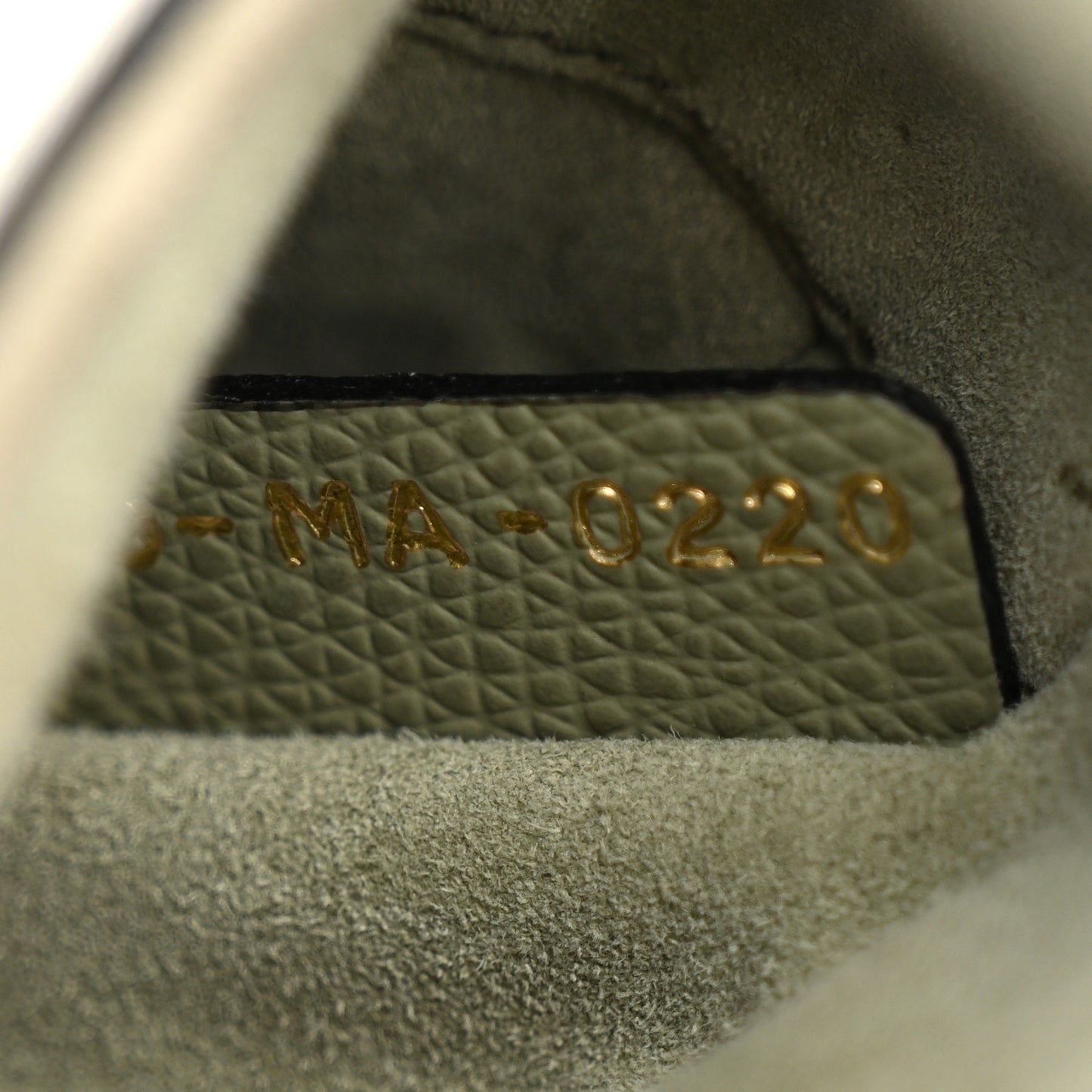 Grained Calfskin Mini Saddle Bag Sage Green