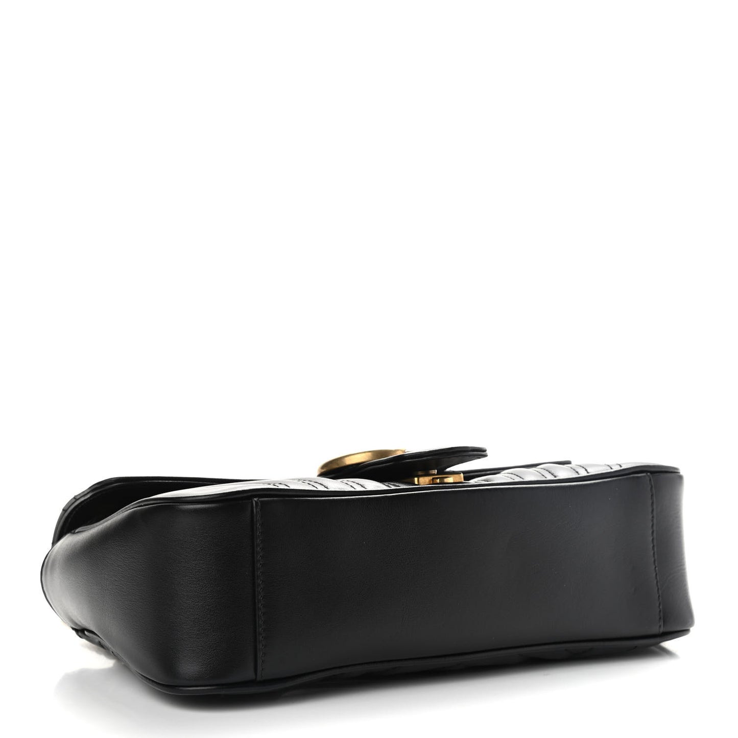 Calfskin Matelasse Small GG Marmont Shoulder Bag Black