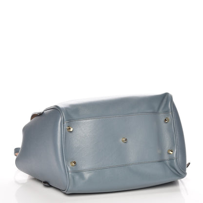 Burberry Calfskin Haymarket Check Small Canterbury Tote Slate Blue 4 of 7