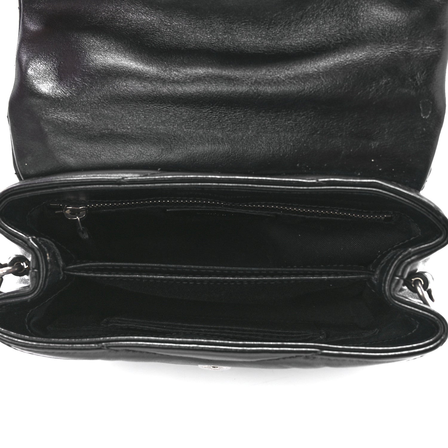 Saint Laurent Calfskin Y Quilted Monogram Toy Loulou Crossbody Bag Black 4 of 11
