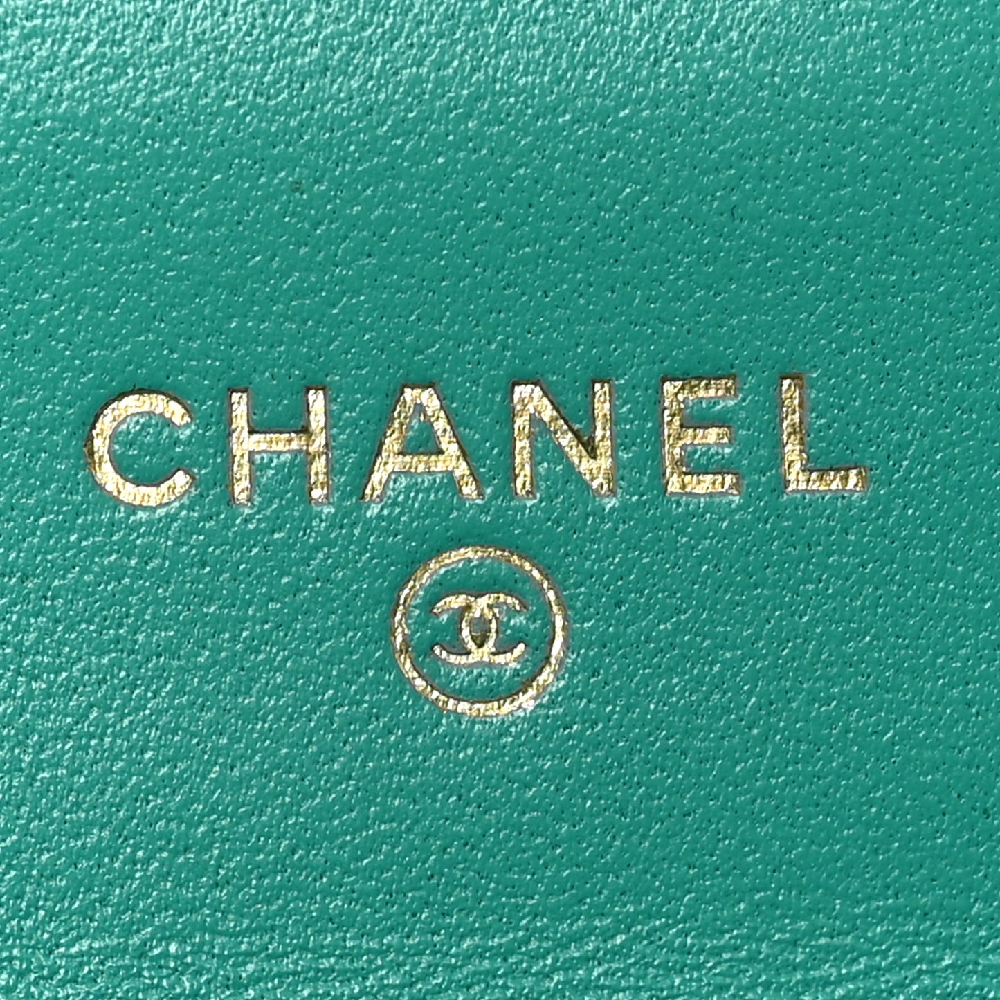Lambskin Quilted Flap Card Holder Wallet Green