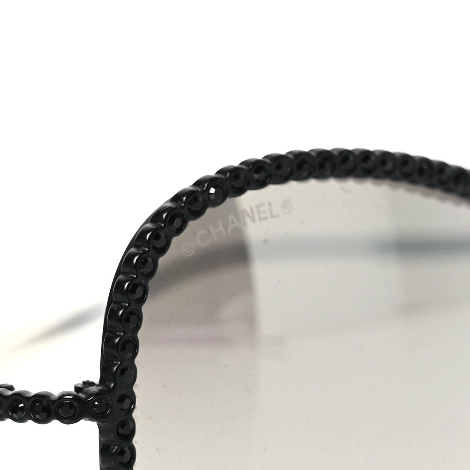 Chanel Crystal Aviator Sunglasses 71108 Black 7 of 10