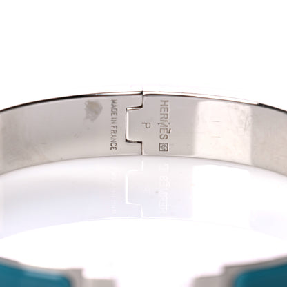 Hermes Matte Enamel Narrow Clic Clac HH Bracelet PM Bleu Indien 3 of 4