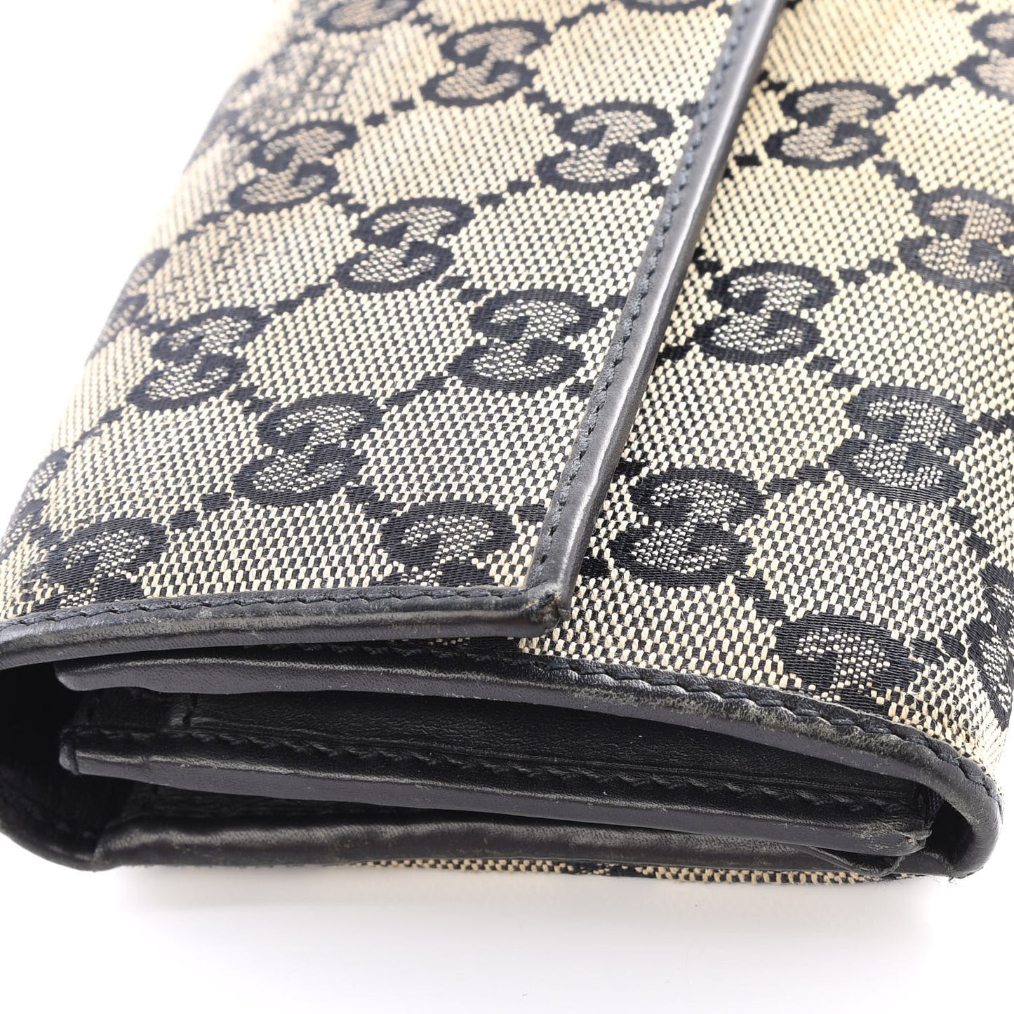 GG Supreme Monogram Dice Chain Wallet Beige Blue