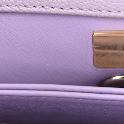 Chanel Caviar Quilted Mini Coco Handle Flap Light Purple 7 of 12
