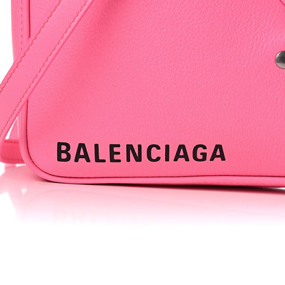 Balenciaga Shiny Day Calfskin XS Triangle Duffle Acid Pink Black 11 of 11