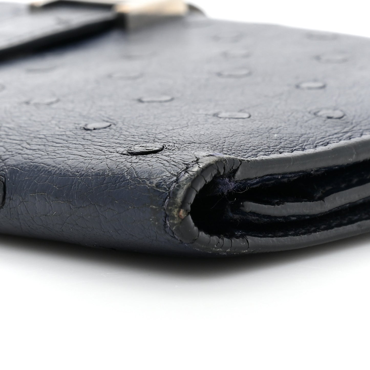 Ostrich Bearn Wallet Bleu Iris