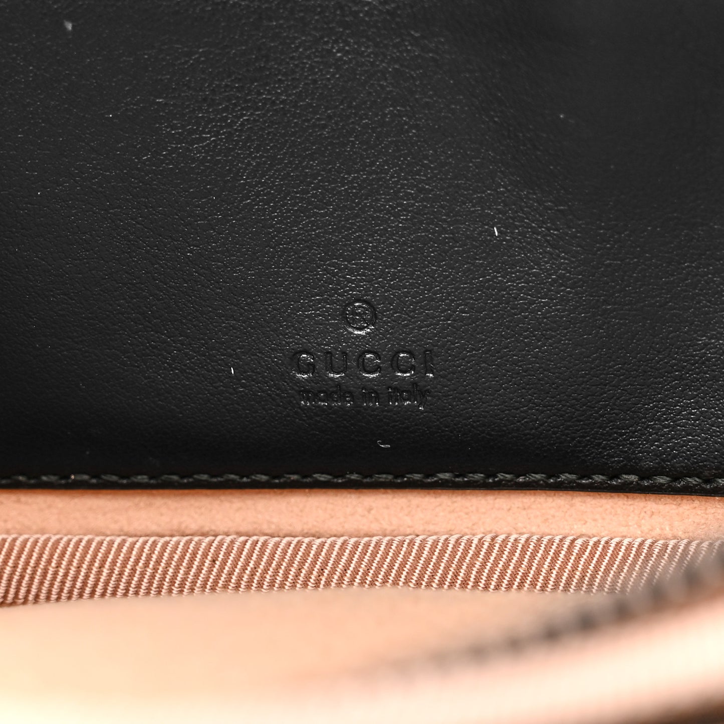 Calfskin Matelasse Mini GG Marmont Chain Crossbody Bag Black