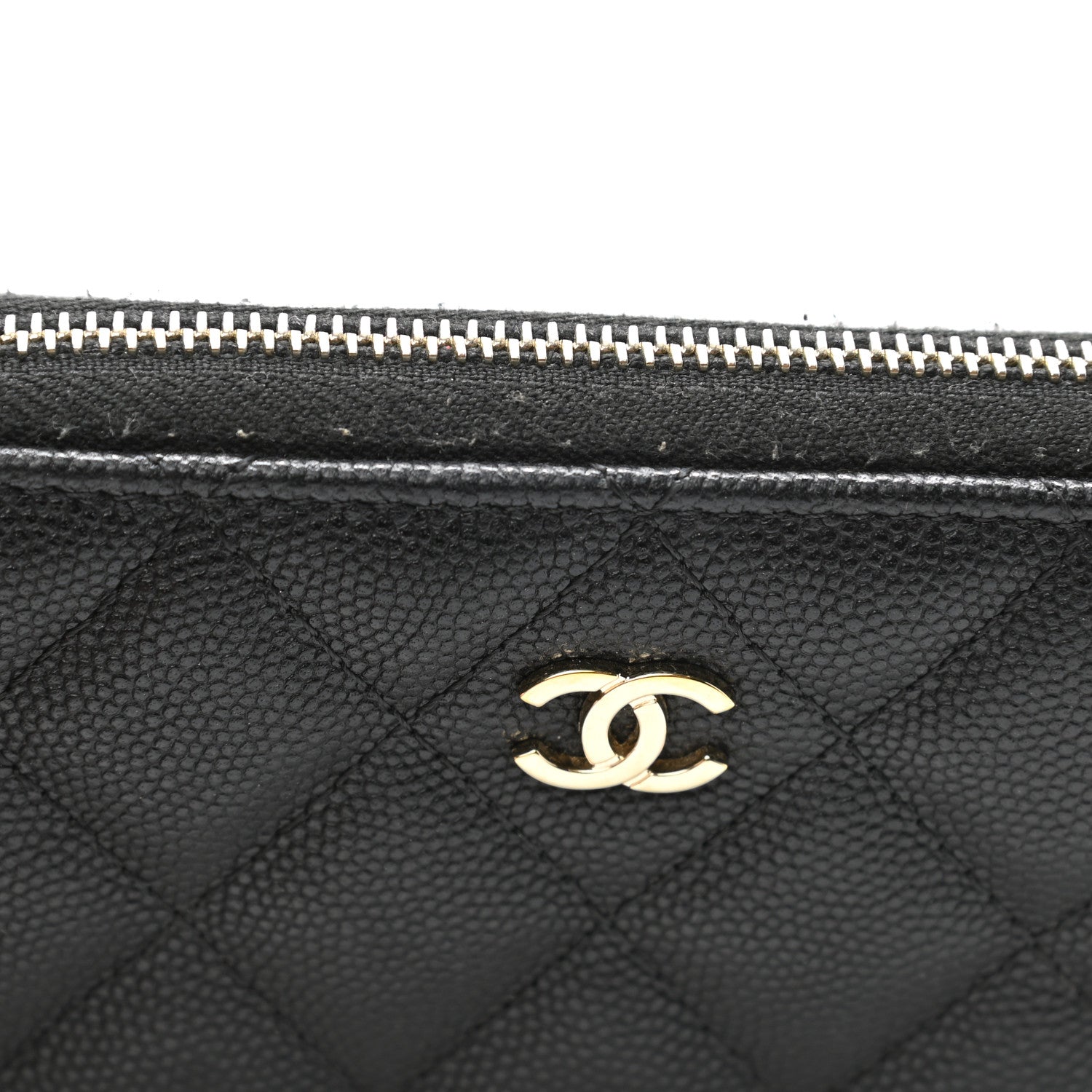 Chanel Caviar Quilted Small Zip Around Wallet Black 10 of 10