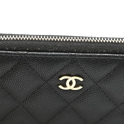 Chanel Caviar Quilted Small Zip Around Wallet Black 10 of 10