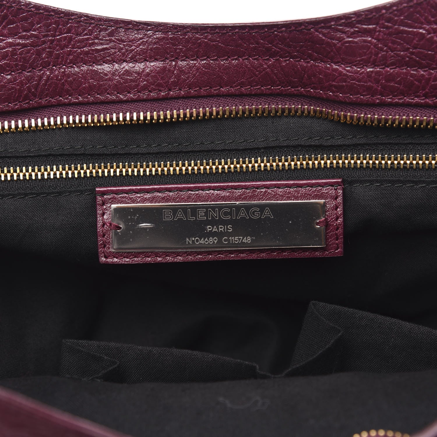 Balenciaga Agneau Classic Gold Hardware City Violet Prune 6 of 11