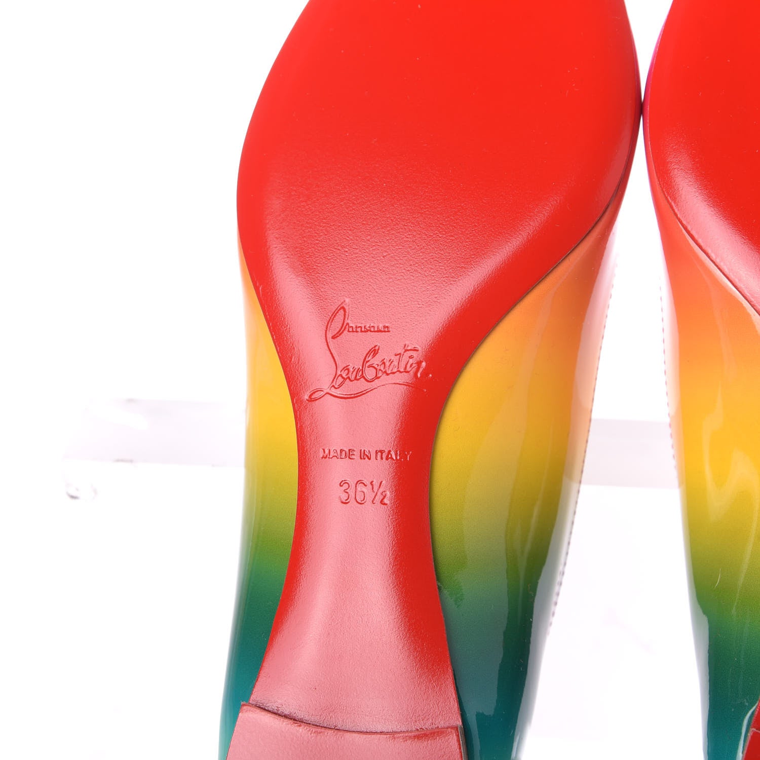 Christian Louboutin Patent Rainbow Ballalla Flats 36.5 Multicolor 7 of 10
