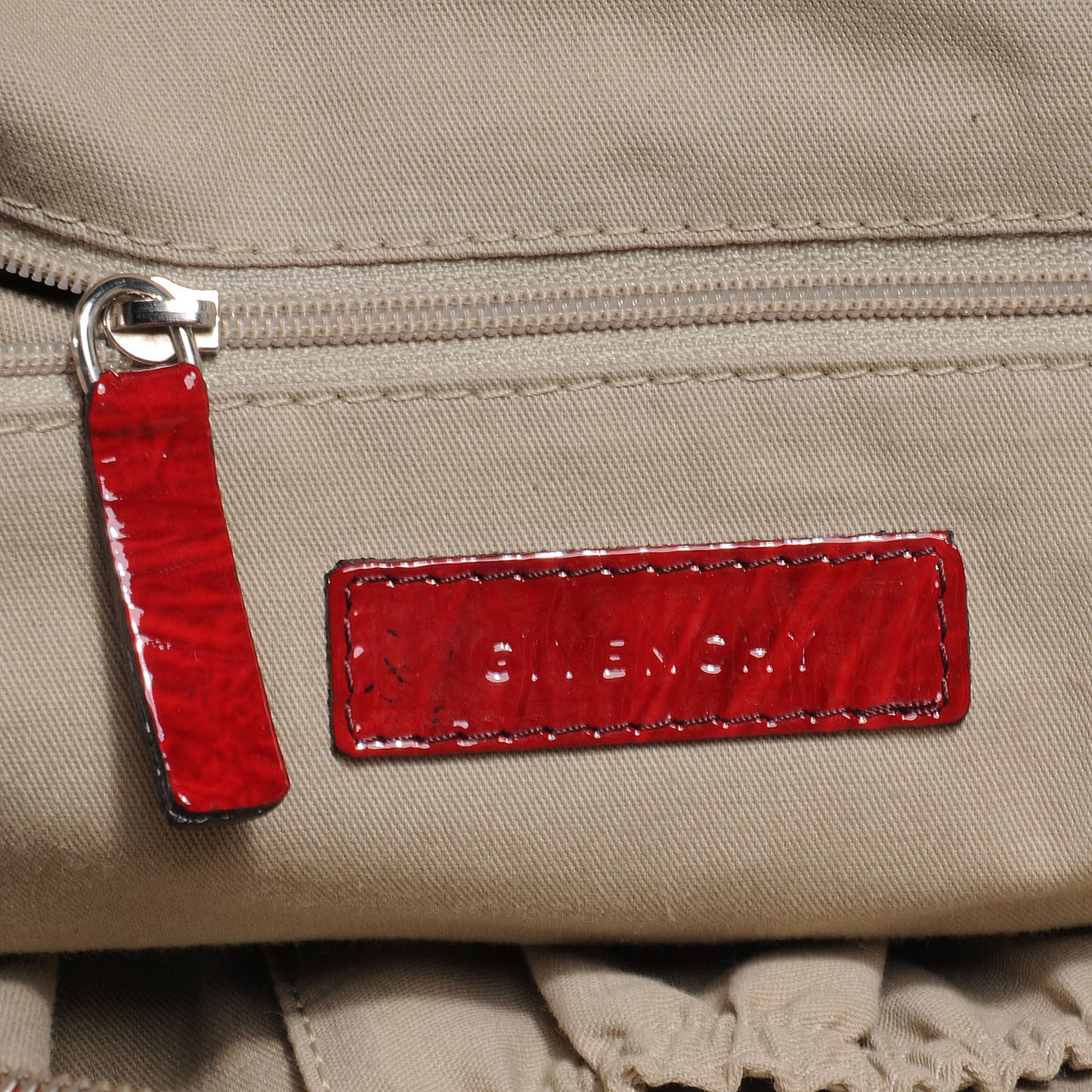 Crinkled Patent Medium Nightingale Red