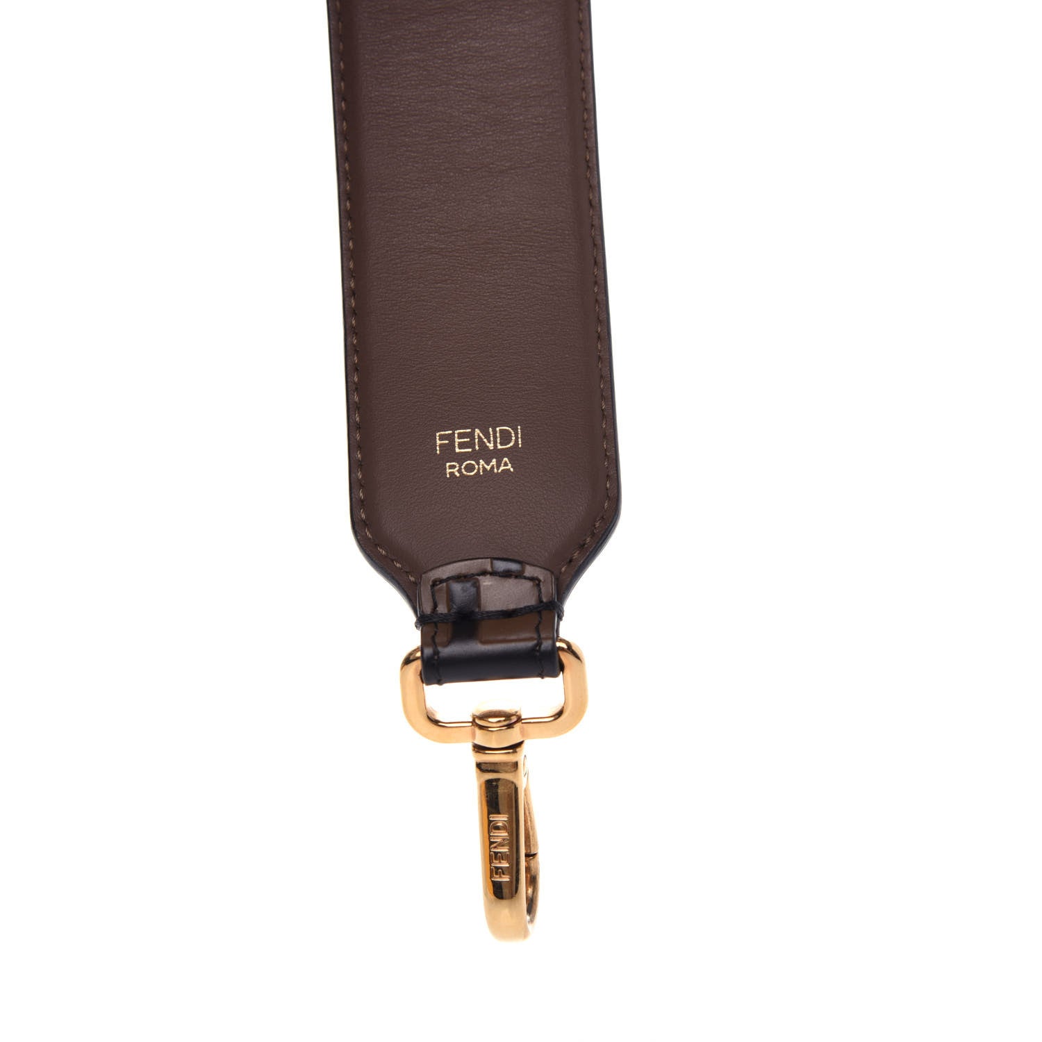 Fendi Calfskin FF 1974 Embossed Mini Strap You Maya Black 3 of 5