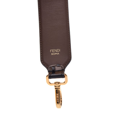 Fendi Calfskin FF 1974 Embossed Mini Strap You Maya Black 3 of 5