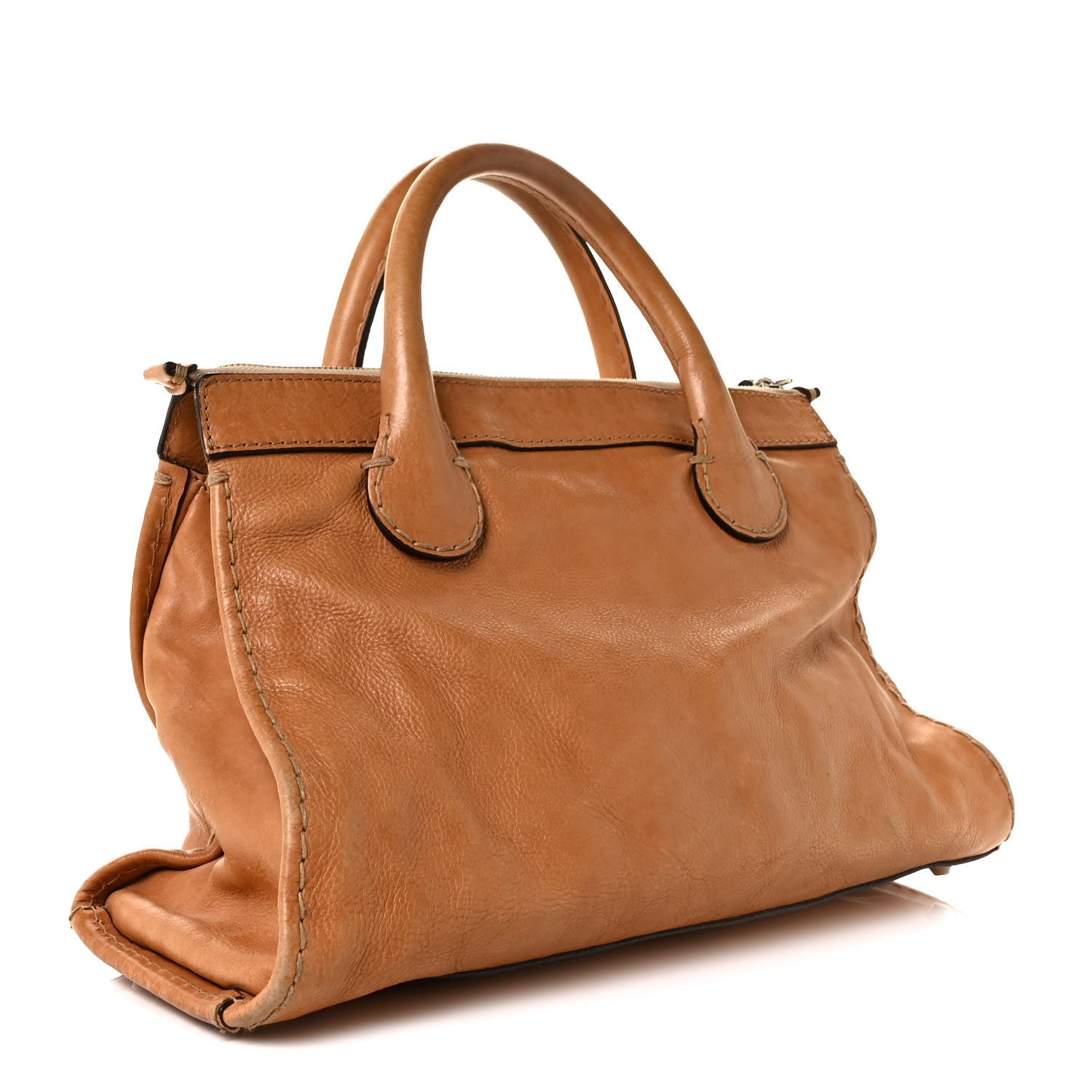 Chloe Calfskin Edith Satchel Beige 5 of 17