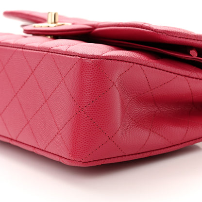 Chanel Caviar Quilted Small Double Flap Fuchsia 10 of 12