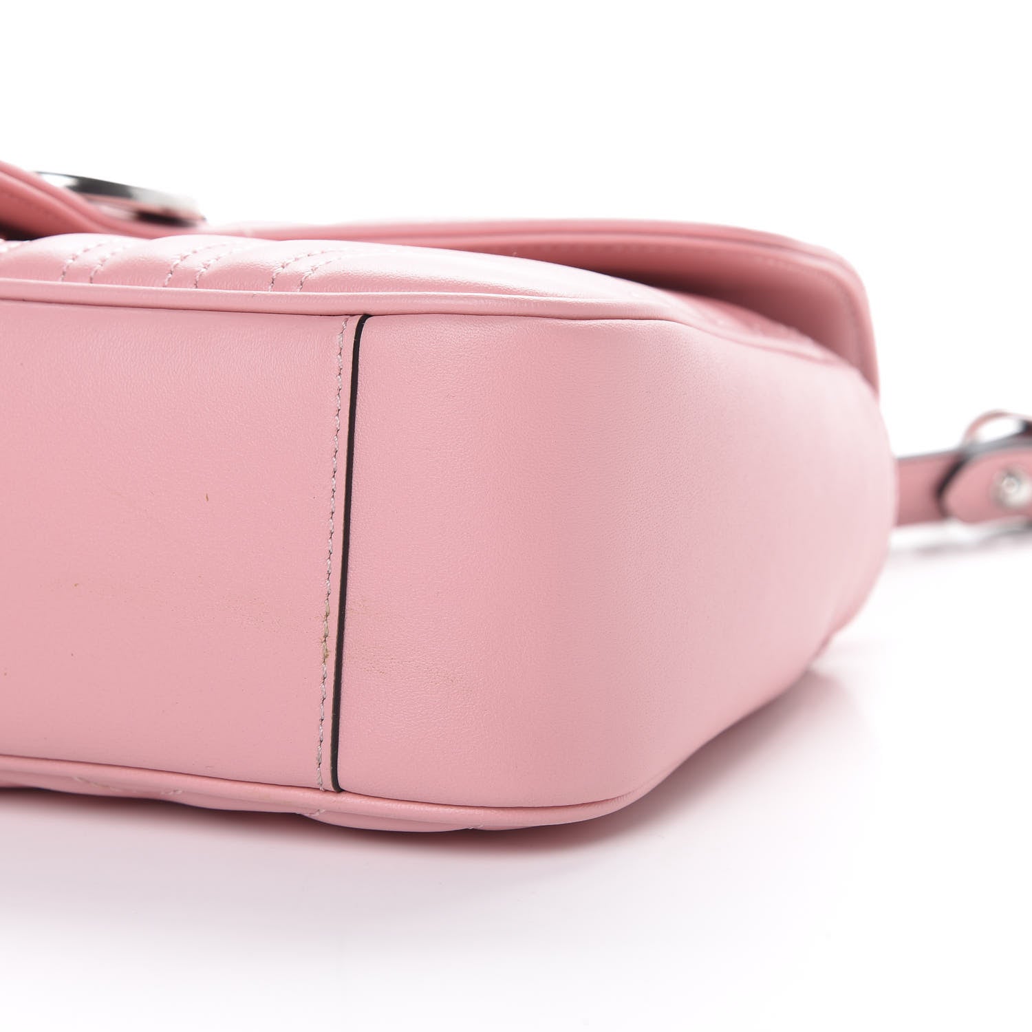 Gucci Calfskin Matelasse Small GG Marmont Shoulder Bag Wild Rose 9 of 12