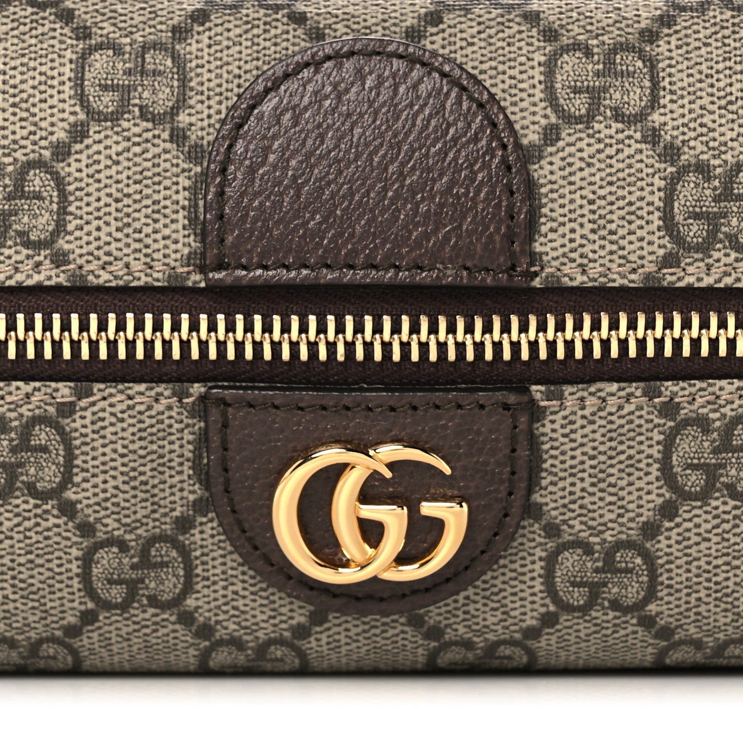 Gucci Soft GG Supreme Monogram Calfskin Medium Ophidia Cosmetic Case Beige Ebony New Acero 8 of 11