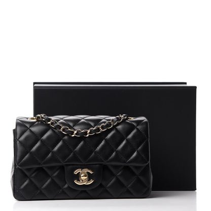 Chanel Lambskin Quilted Mini Rectangular Flap Black 11 of 11
