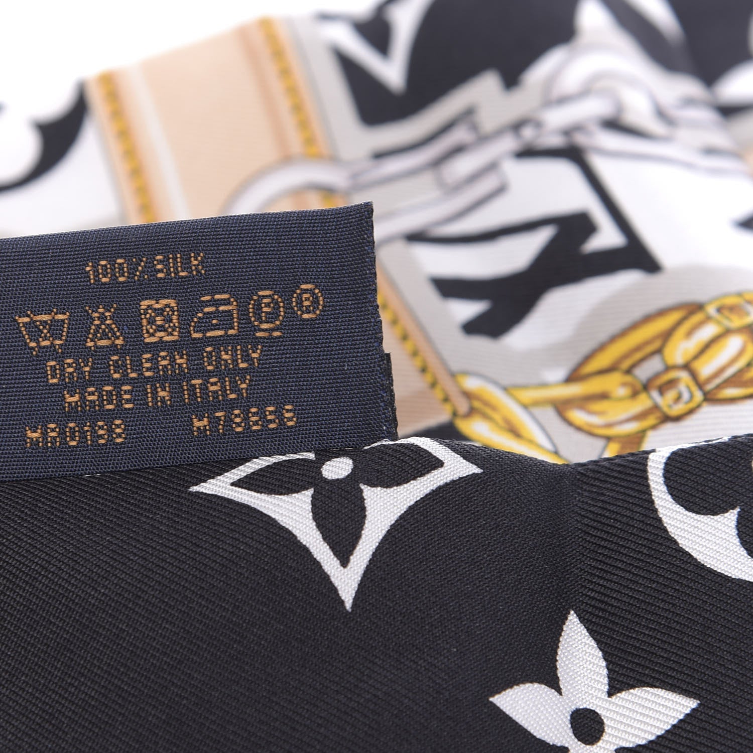 Louis Vuitton Silk Monogram Confidential Bandeau Black 3 of 4