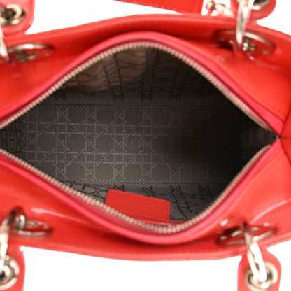 Christian Dior Patent Cannage Medium Lady Dior Fuchsia 5 of 18