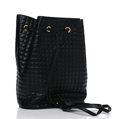 Celine Calfskin Quilted Small C Backpack Black 2 of 5
