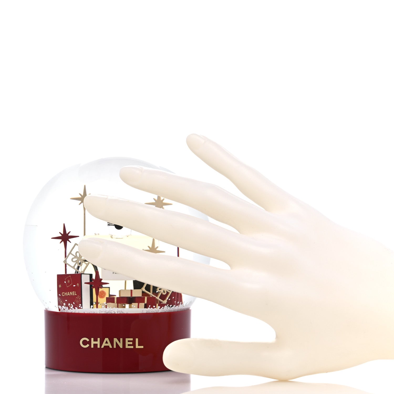 Chanel Glass N°5 Perfume Bottle Snow Globe Red 2 of 6