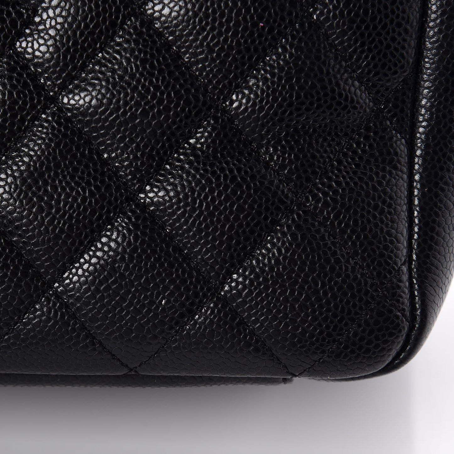 Caviar Quilted Grand Shopping Tote GST Black