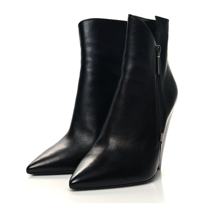 Saint Laurent Calfskin Soho Niki 105 Wedge Booties 40.5 Black 3 of 9