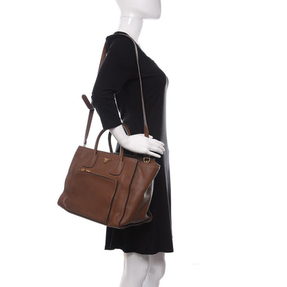 Prada Vitello Daino Shopping Tote Bruciato 2 of 9