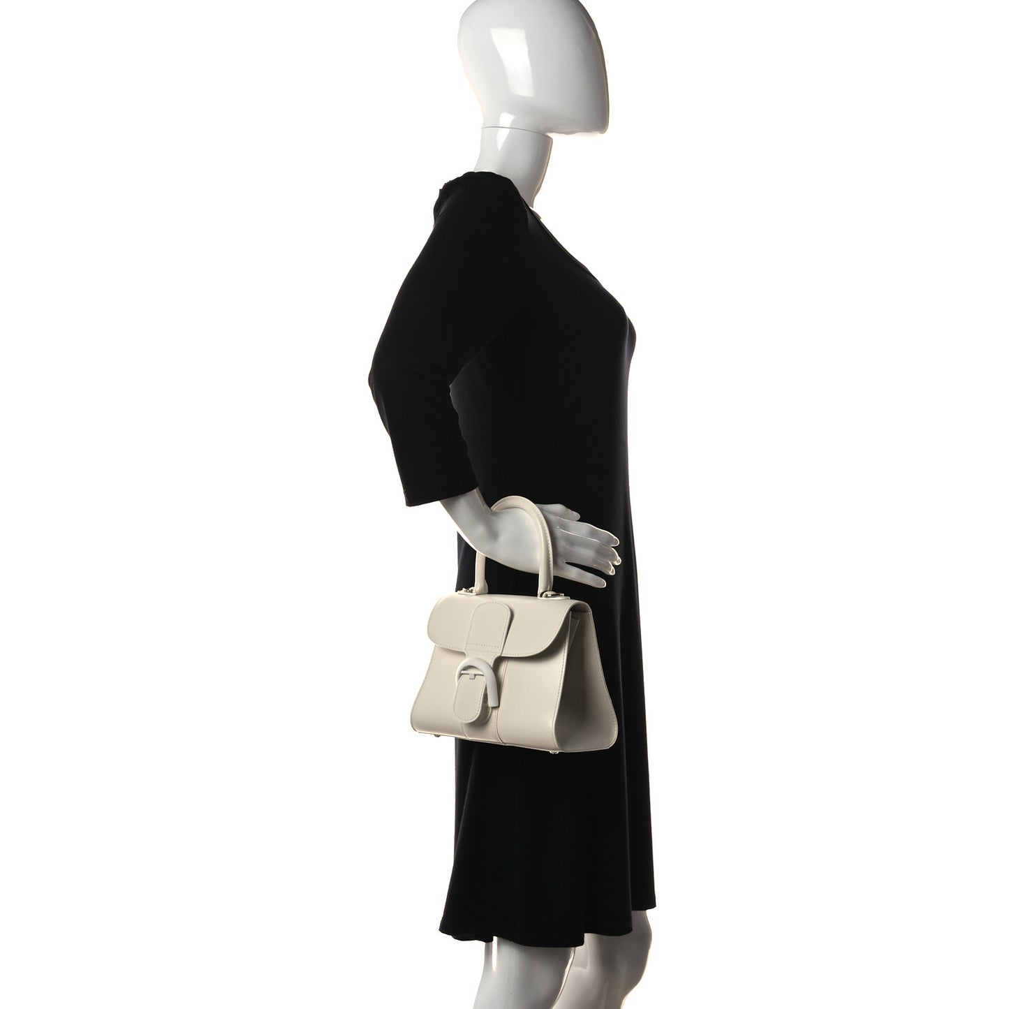 Box Calfskin Mini Brillant Satchel Ivory