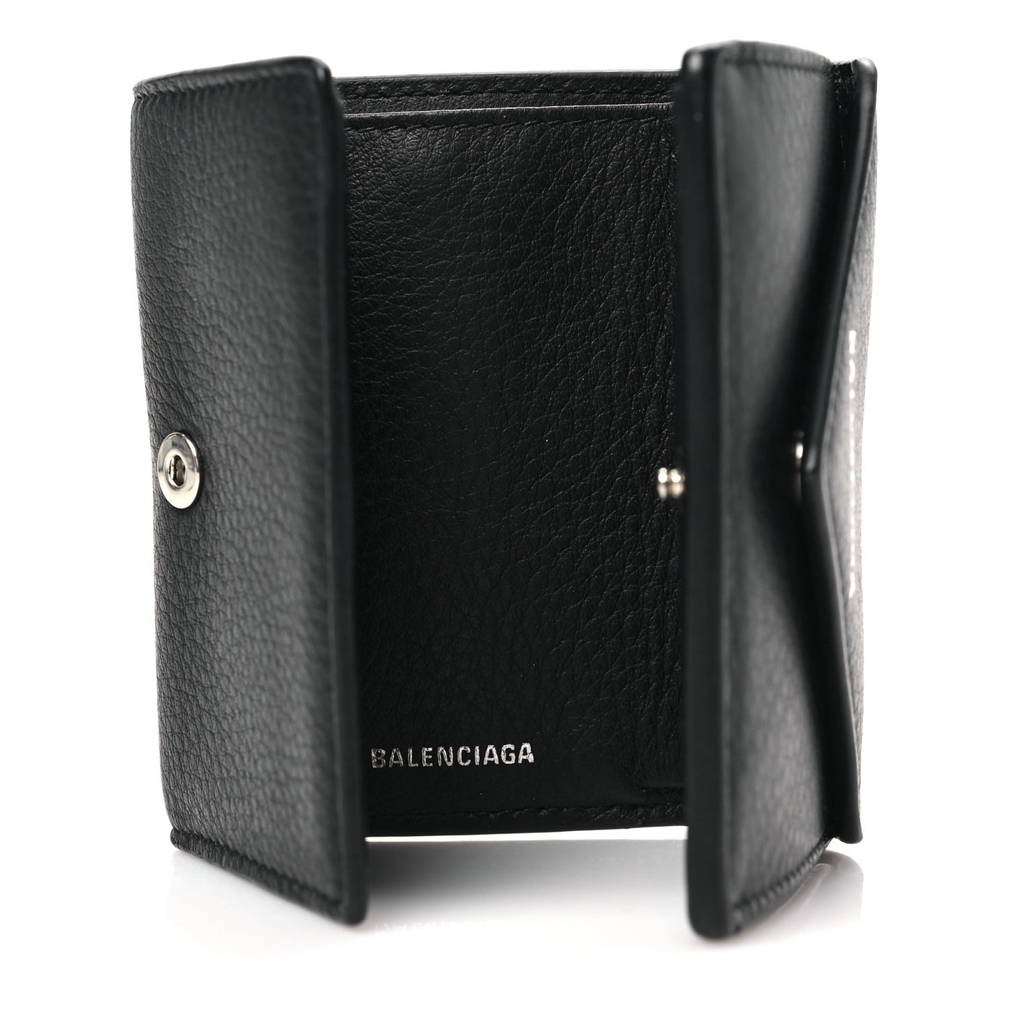 Calfskin Mini Papier Wallet Black