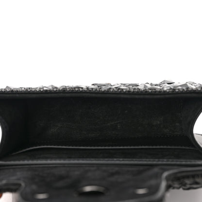 Valentino Garavani Crystal Nappa Monochrome Vlogo Small Loco Shoulder Bag Black 5 of 8
