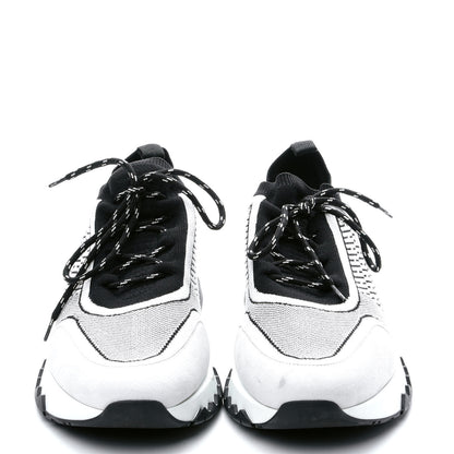 Hermes Knit Bi-Color Womens Addict Sneakers 40 Black White 2 of 8