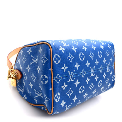 Louis Vuitton Calfskin Monogram Speedy P9 Bandouliere 25 Blue 5 of 10
