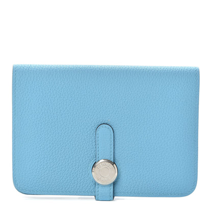 Hermes Togo Dogon Compact Wallet Blue du Nord 1 of 8