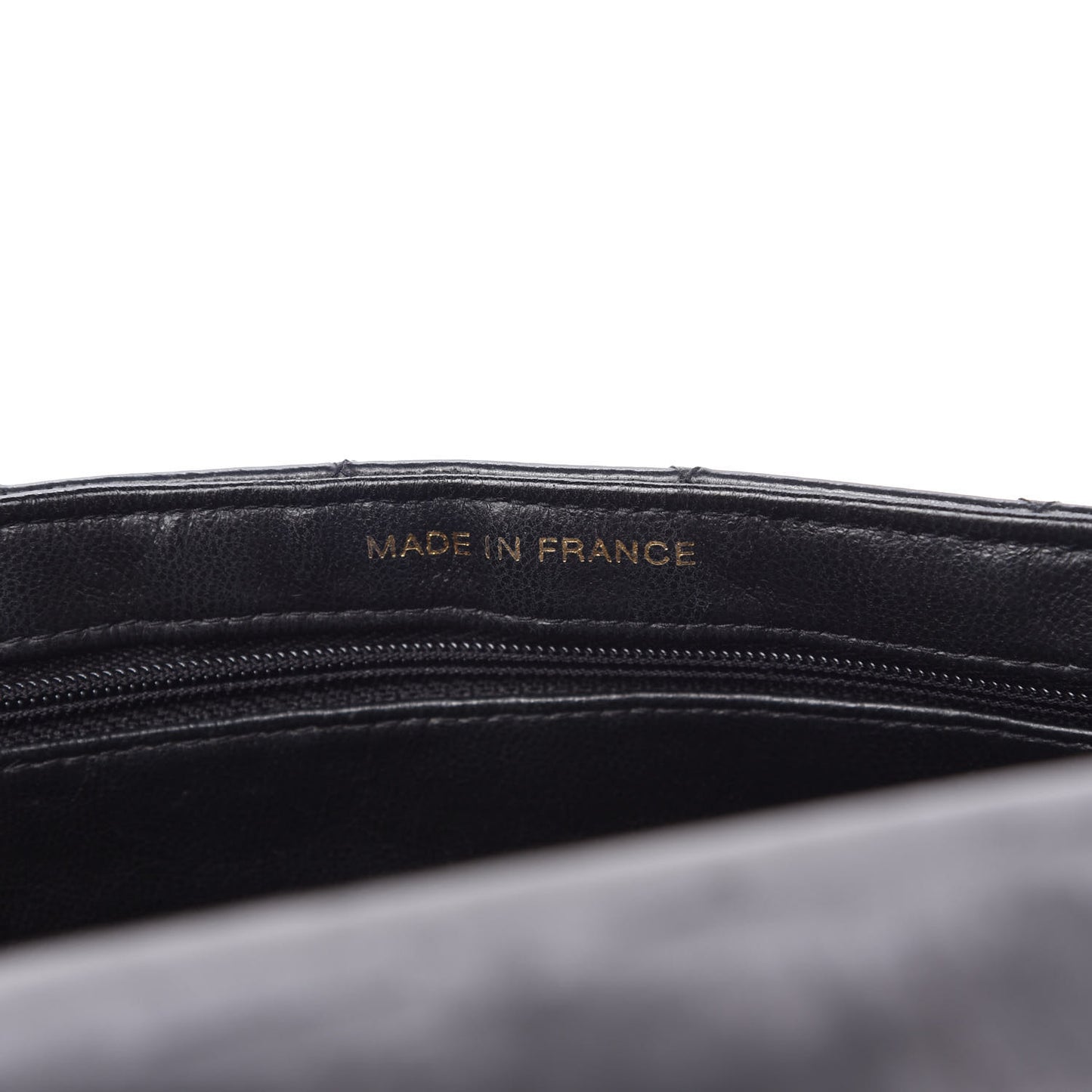 Patent Quilted Small Double Sided Flap Black