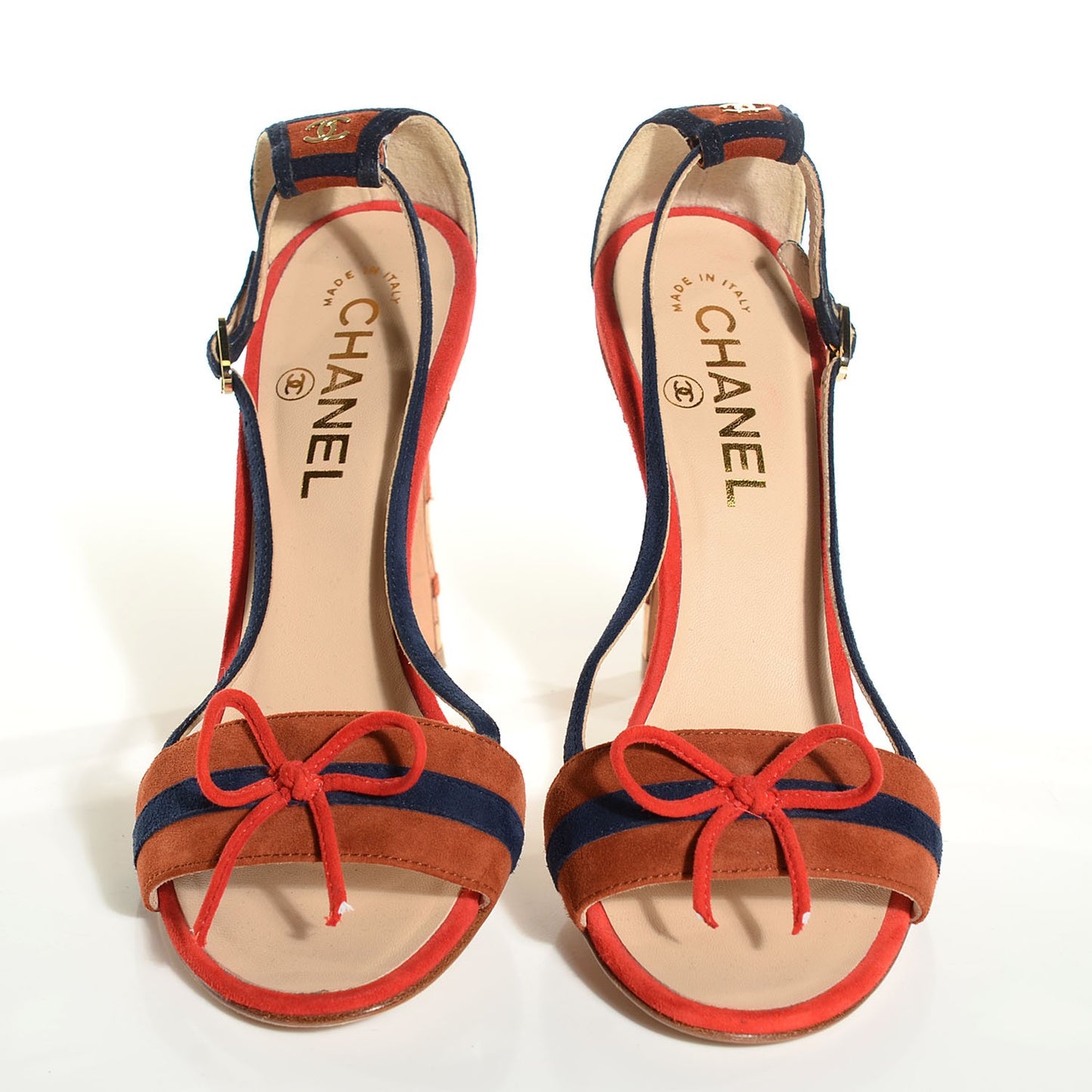 Suede Sandals 36.5 Red Navy