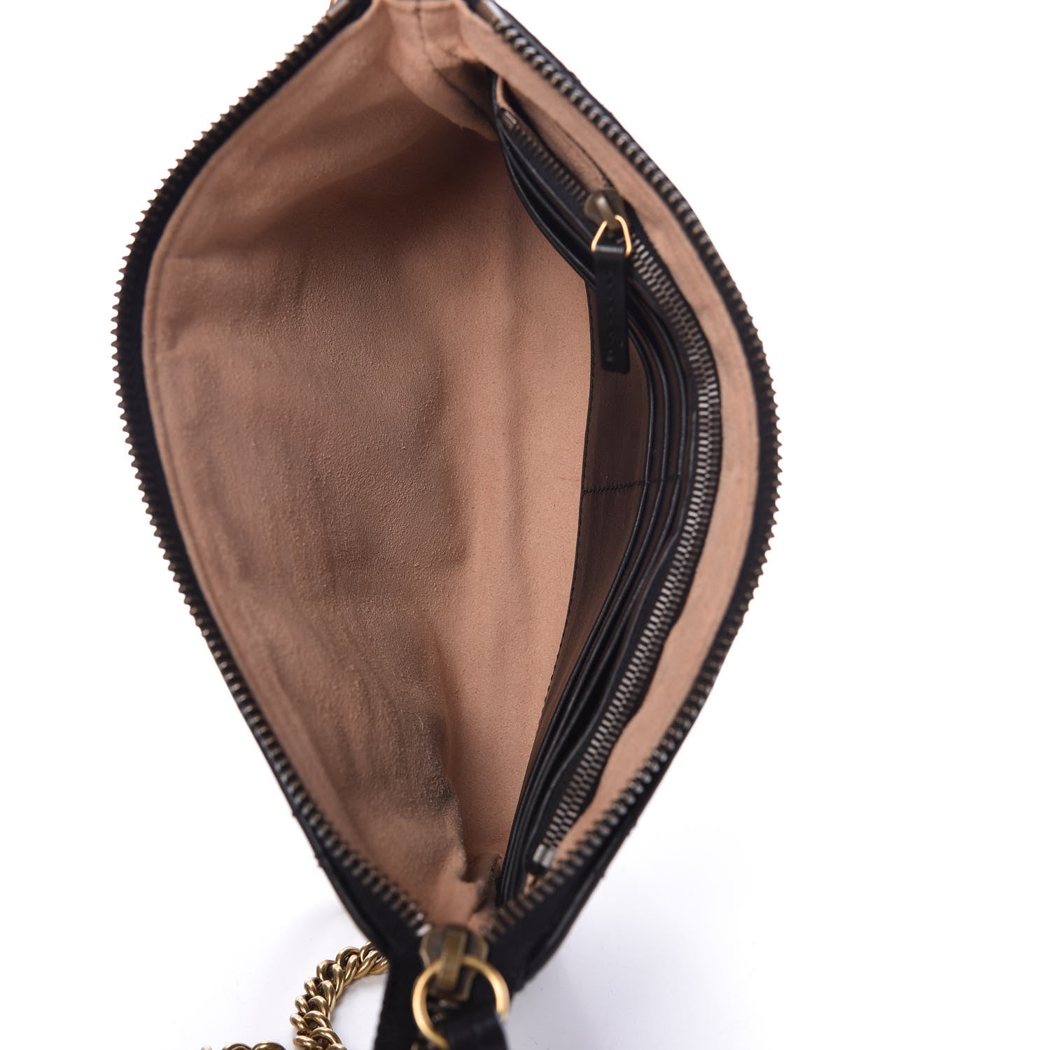 Gucci Calfskin Matelasse Mini Pearly GG Marmont Chain Bag Black 5 of 12