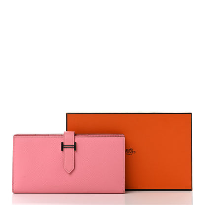 Hermes Epsom Bearn Gusset Wallet Rose Confetti 9 of 9