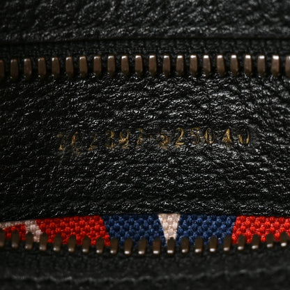 Gucci X ADIDAS Textured Dollar Calfskin Web Trefoil Logo Embossed Mini Bowling Bag Black Off White 6 of 9